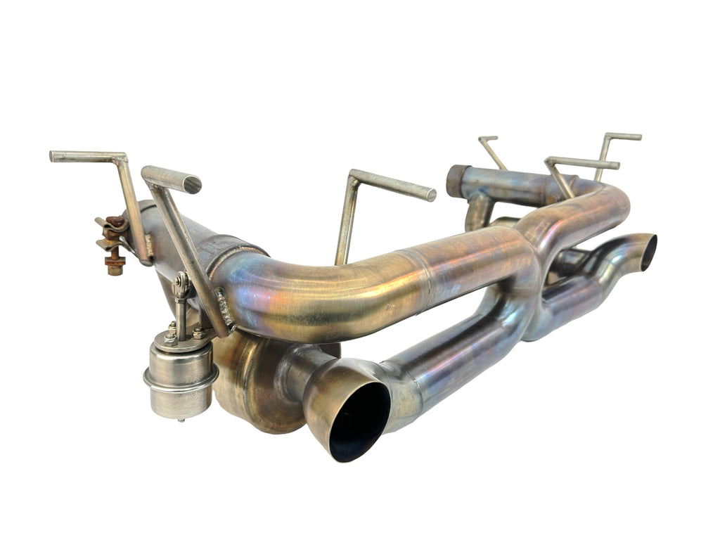 FERRARI 458 SPECIALE INCONEL REAR X Pipe EXHAUST- VALVED by BROOKE RACING