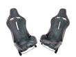 Load image into Gallery viewer, MCLAREN ARTURA MSO CLUB SPORT SEATS BLACK ALCANTARA/ RED PIPING 16NC493CP