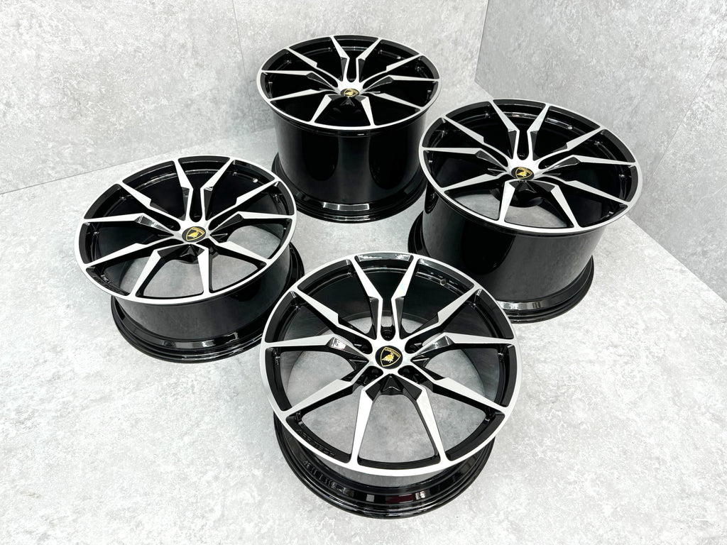 LAMBORGHINI AVENTADOR DIONE WHEEL SET AD-PERSONAN BLACK/ MACHINE 470601023