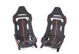 FERRARI SF90 XX STRADALE CARBON RACE SEATS IN ALCANTARA WITH RED DETAILS