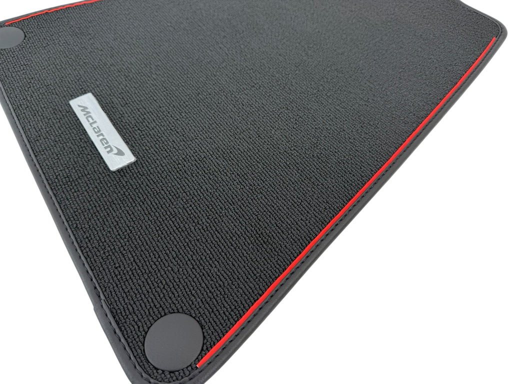 MCLAREN ARTURA MSO BLACK/ RED FLOOR MATTS - (RHD) 16NC282CP-0087