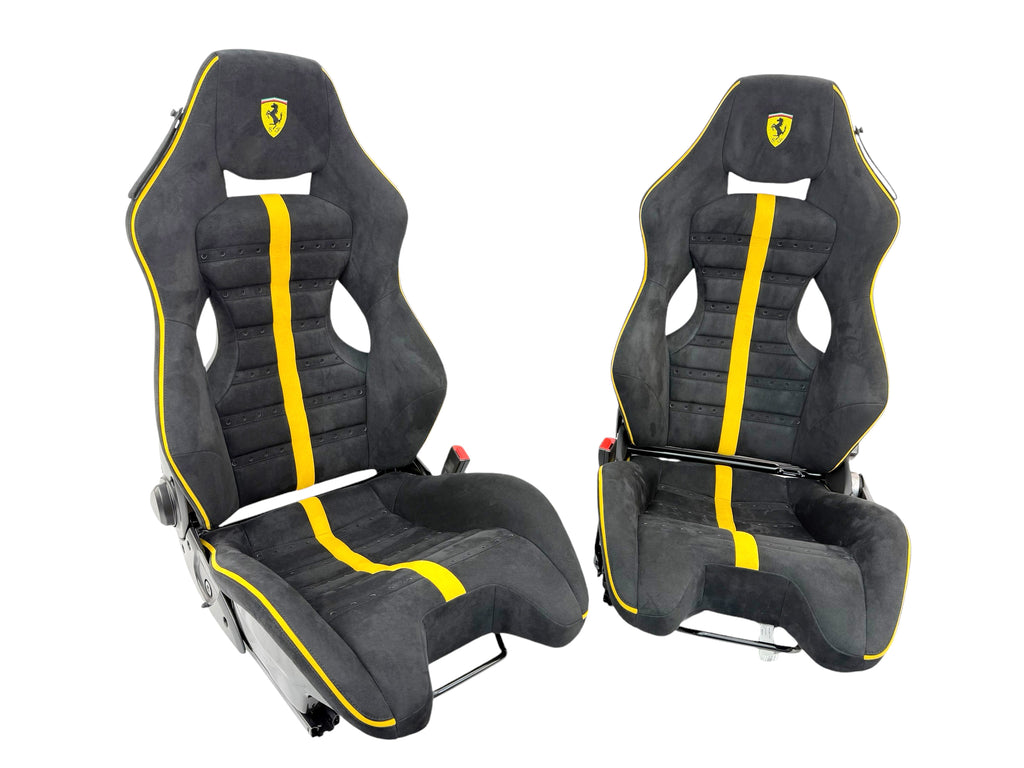 FERRARI ATELIER CARBON RACE SEATS BLACK/ YELLOW 743162