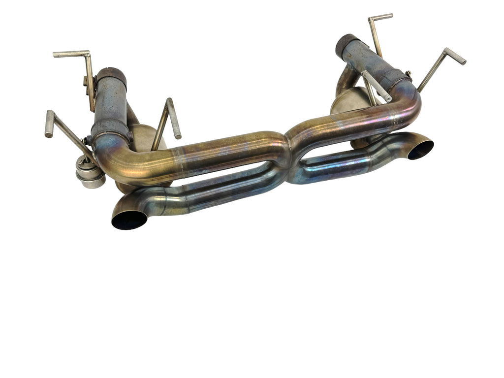 FERRARI 458 SPECIALE INCONEL REAR X Pipe EXHAUST- VALVED by BROOKE RACING