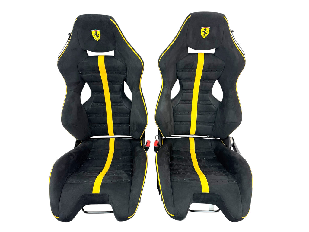 FERRARI ATELIER CARBON RACE SEATS BLACK/ YELLOW 743162