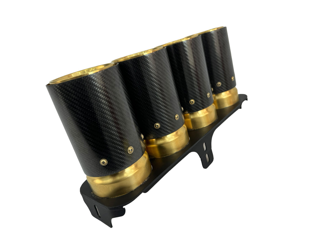 NOVITEC 765LT TAIL PIPES GOLD-PLATED WITH 999 FINE GOLD WITH CARBON COVER C176546