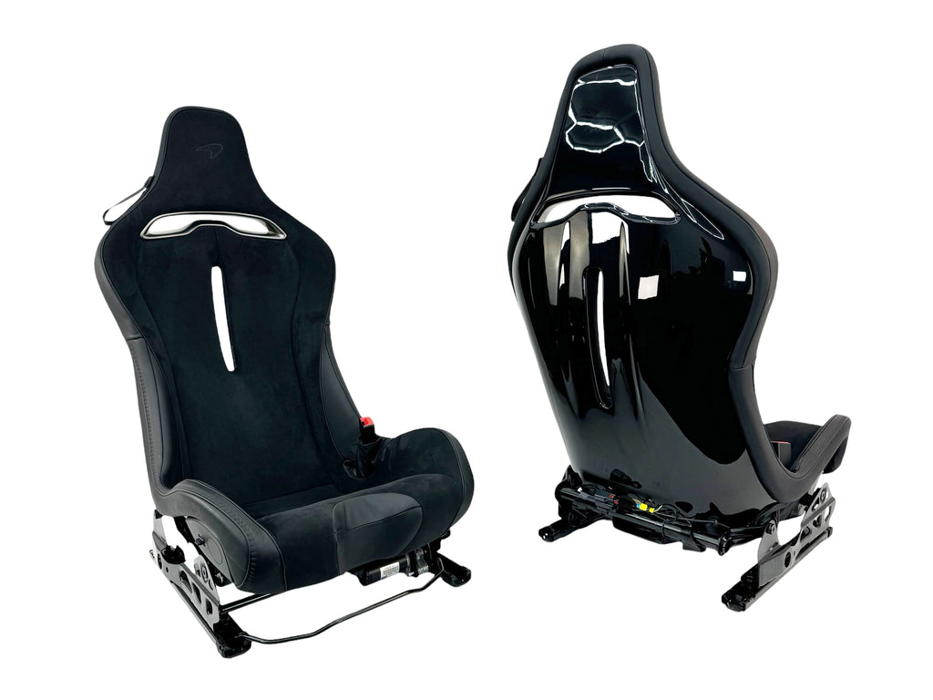 MCLAREN ARTURA MSO CLUB SPORT SEATS BLACK ALCANTARA/ BLACK PIPING 16NC493CP