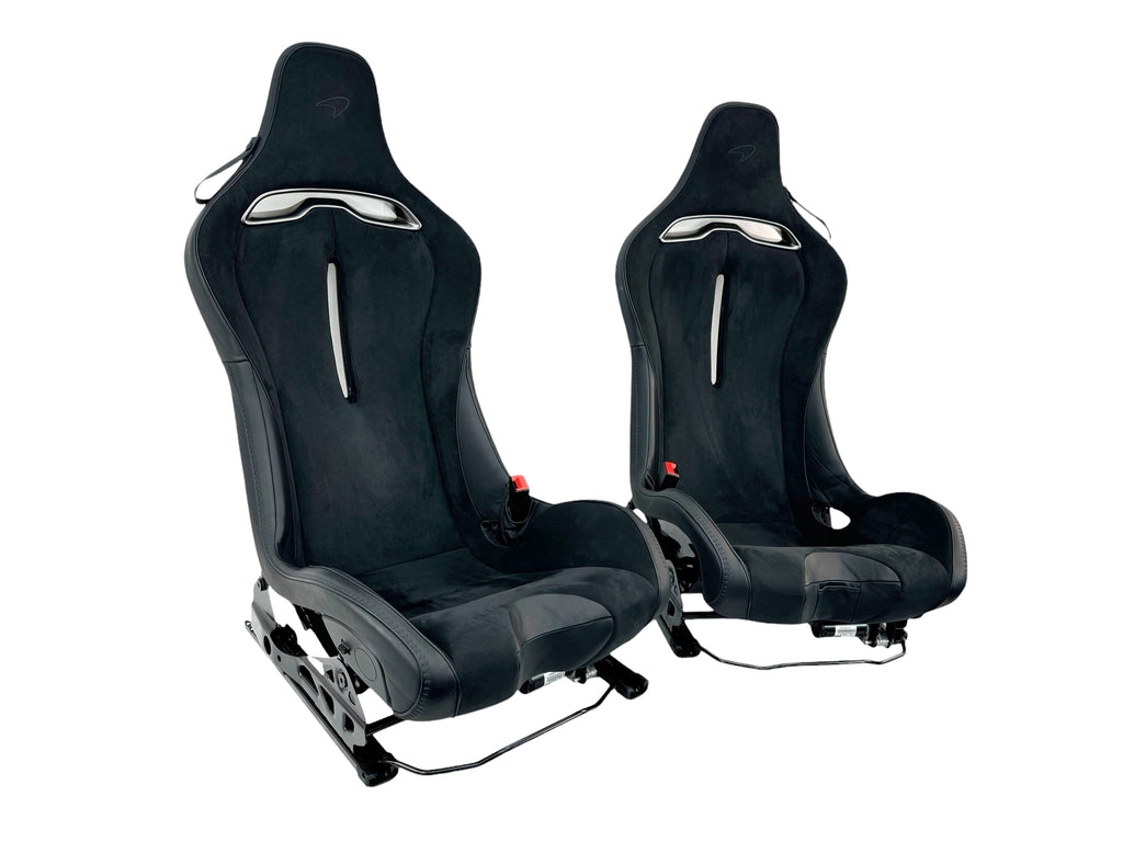 MCLAREN ARTURA MSO CLUB SPORT SEATS BLACK ALCANTARA/ BLACK PIPING 16NC493CP