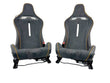 Load image into Gallery viewer, MCLAREN ARTURA MSO CLUB SPORT SEATS BLACK LUMBER SUPPORT ALCANTARA/ ORANGE PIPING 16NC493CP