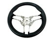 Load image into Gallery viewer, PORSCHE 991 TURBO LEATHER STEERING WHEEL - BLACK