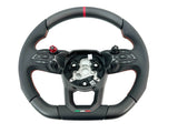 LAMBORGHINI REVULETO CARBON FIBRE LEATHER STEERING WHEEL - BLACK/ ORANGE