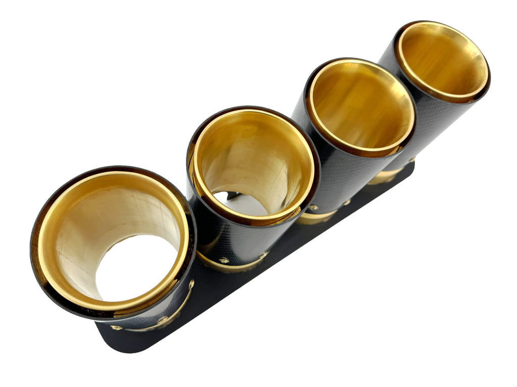 NOVITEC 765LT TAIL PIPES GOLD-PLATED WITH 999 FINE GOLD WITH CARBON COVER C176546