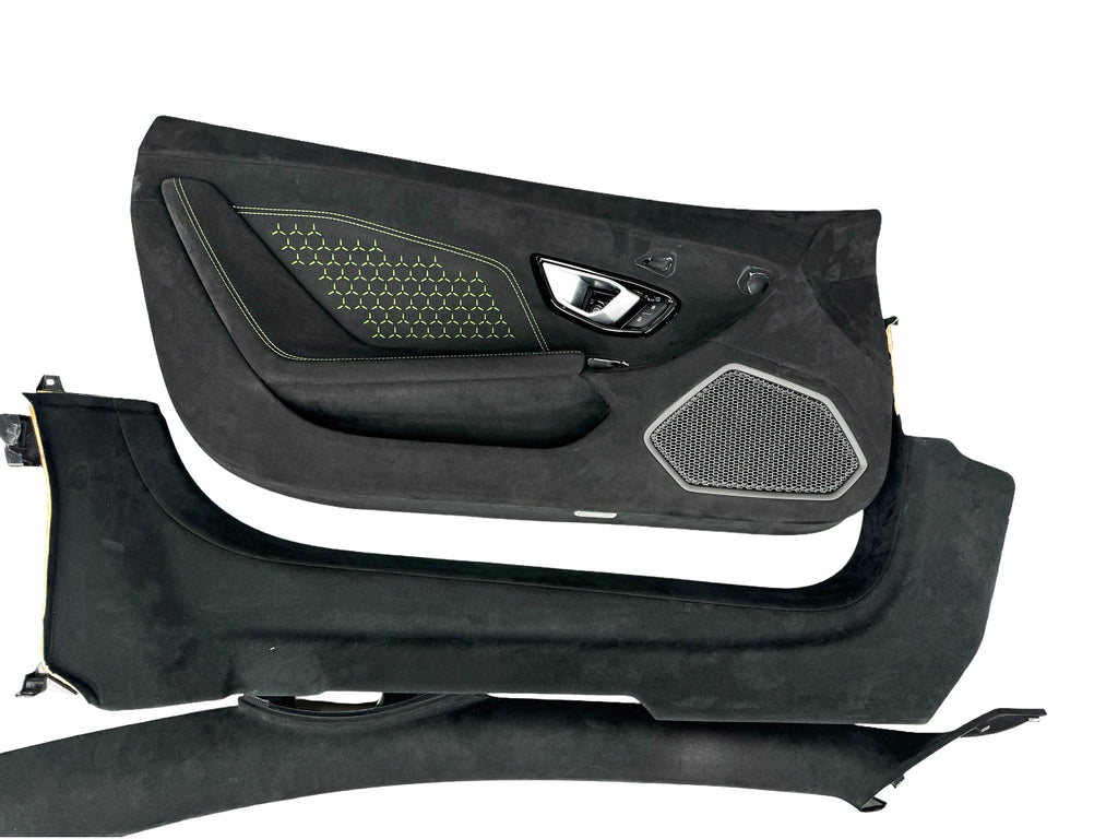 HURACAN PERFORMANTE ALCANTARA INTERIOR KIT - BLACK/ GREEN STITCHING