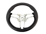 PORSCHE 991 TURBO LEATHER STEERING WHEEL - BLACK