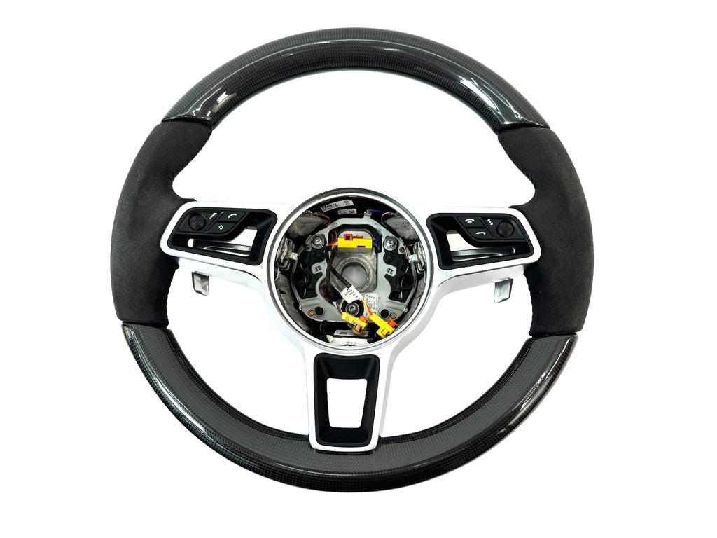 PORSCHE MACAN TURBO 95B CARBON STEERING WHEEL COMPLETE