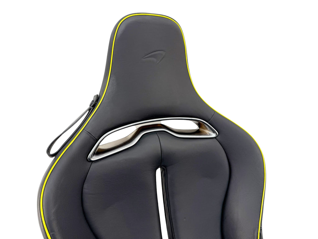 MCLAREN ARTURA MSO CLUB SPORT SEATS BLACK LEATHER/ YELLOW PIPING 16NC494CP