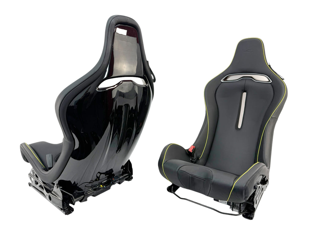 MCLAREN ARTURA MSO CLUB SPORT SEATS BLACK LEATHER/ YELLOW PIPING 16NC494CP