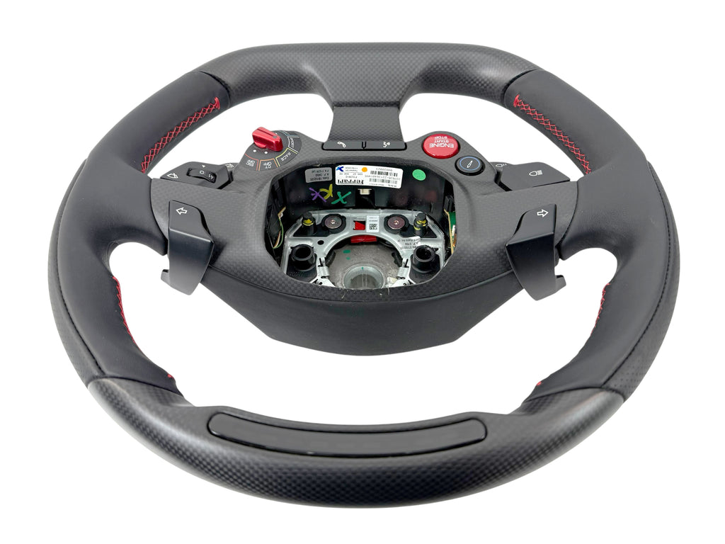 FERRARI 812 MATT CARBON + LED STEERING WHEEL BLACK/ RED STITCHING 337540