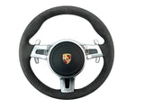 PORSCHE 991.1 GT3 ALCANTARA STEERING WHEEL GREY WITH AIRBAG COMPLETE