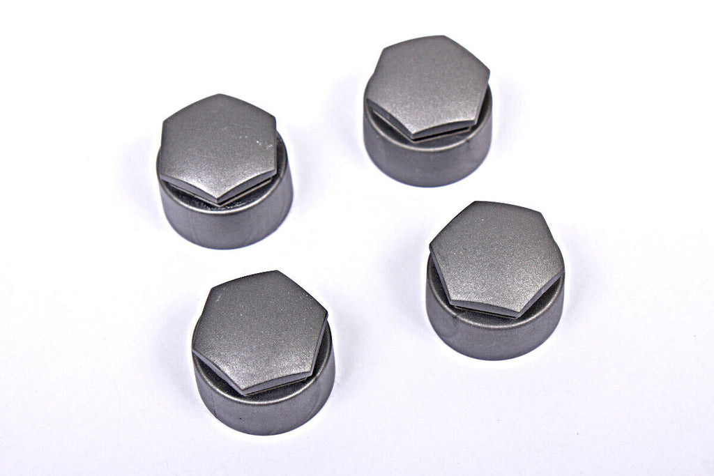 WHEEL NUT COVERS FOR AUDI A1 A3 A4 A5 A6 A7 LOCKING BOLT CAPS DARK GREY x4 4F0601173A