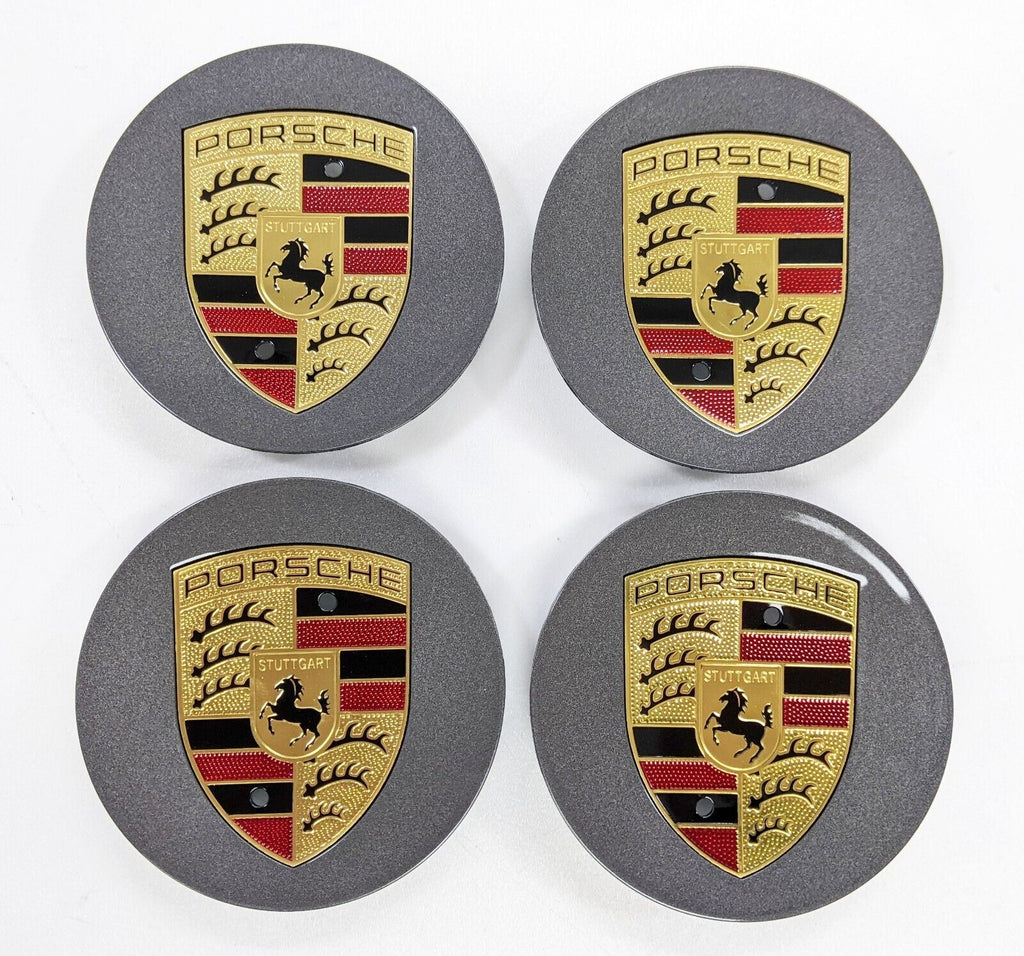Porsche Wheel Centre Caps Badge Emblem - 76mm - Silver Finish  9P1601147