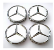 Load image into Gallery viewer, 4x MERCEDES SILVER ALLOY WHEEL CENTRE HUB CAPS 75mm A B C E S M class A00040009009790