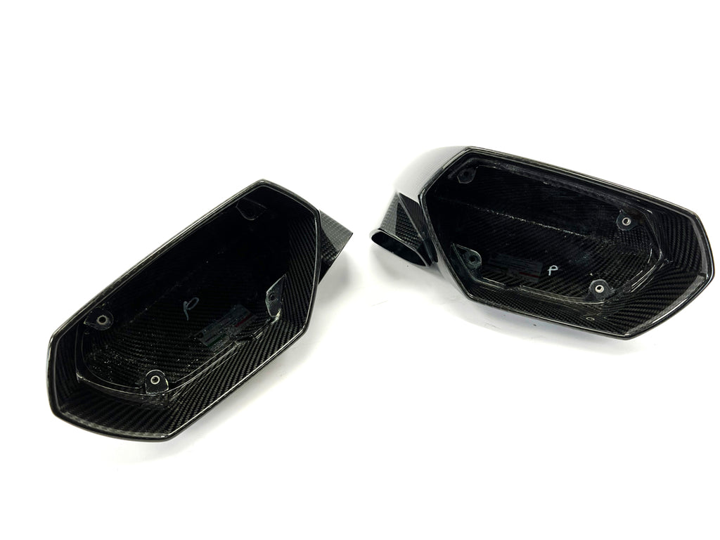 GENUINE LAMBORGHINI HURACAN STO GLOSS CARBON FIBRE WING MIRROR CAPS SET 4T0898820J