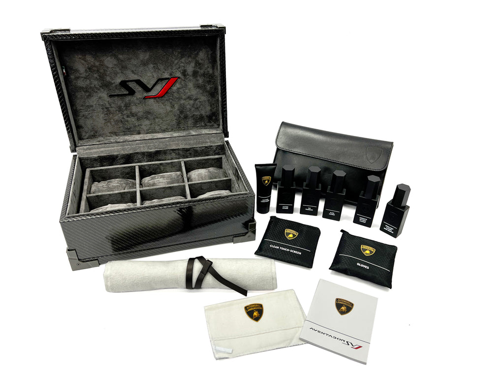 GENUINE LAMBORGHIN SVJ EDITION CARBON WATCH BOX/ CASE INC AFTERCARE PACK