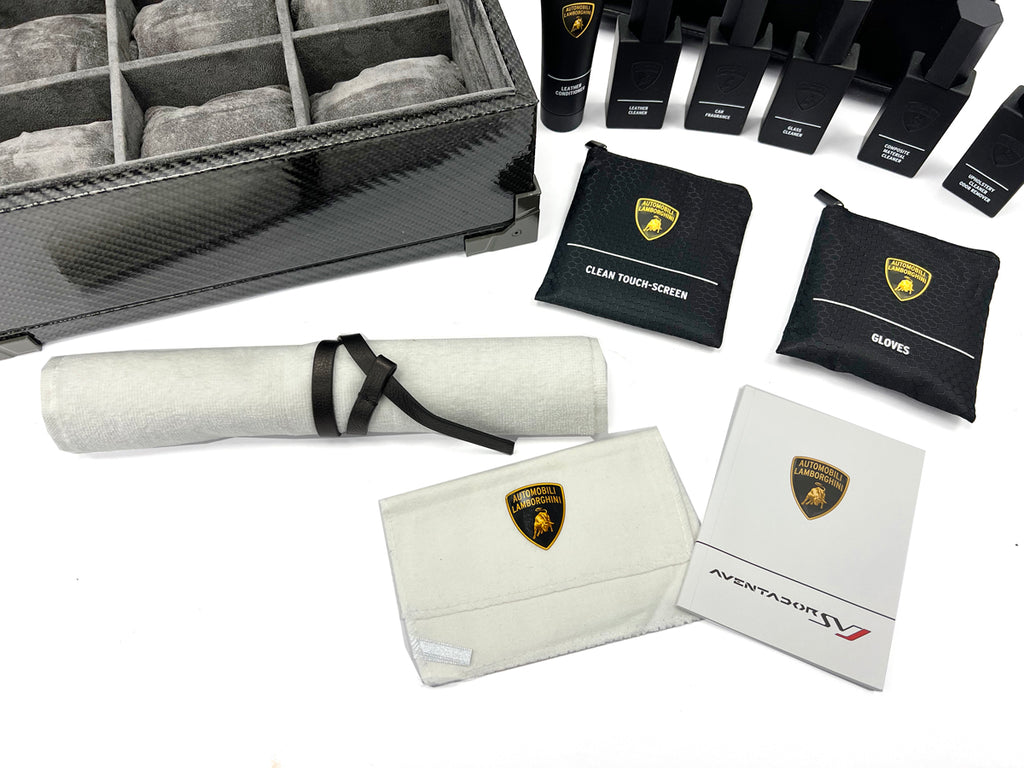 GENUINE LAMBORGHIN SVJ EDITION CARBON WATCH BOX/ CASE INC AFTERCARE PACK