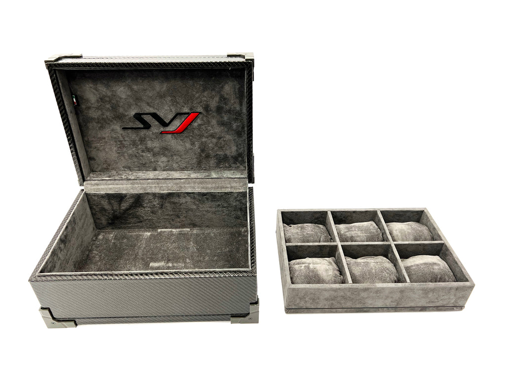 GENUINE LAMBORGHIN SVJ EDITION CARBON WATCH BOX/ CASE INC AFTERCARE PACK