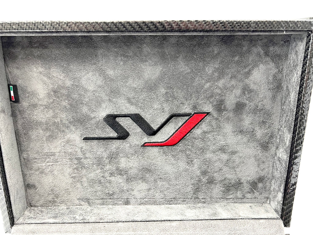 GENUINE LAMBORGHIN SVJ EDITION CARBON WATCH BOX/ CASE INC AFTERCARE PACK