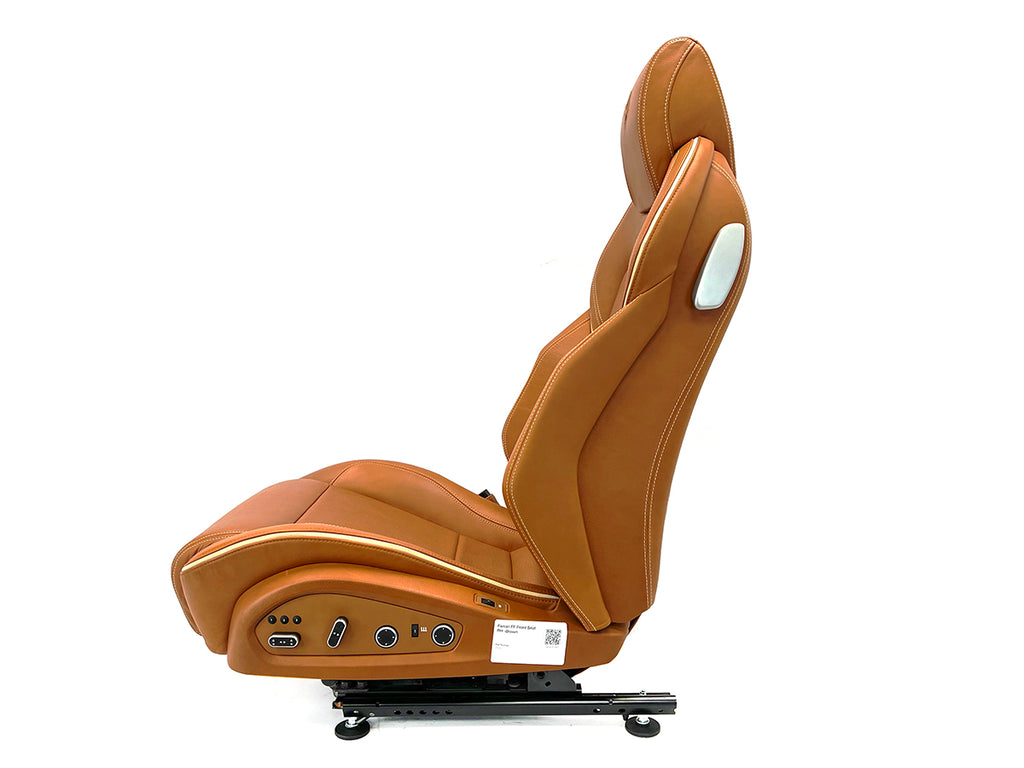 GENUINE FERRARI FF FRONT LEFT SEAT IN TAN WITH WHITE STITCHING