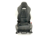 GENUINE MCLAREN 600LT MANUAL COMFORT RIGHT SEAT IN BLACK ALCANTARA W/ ORANGE