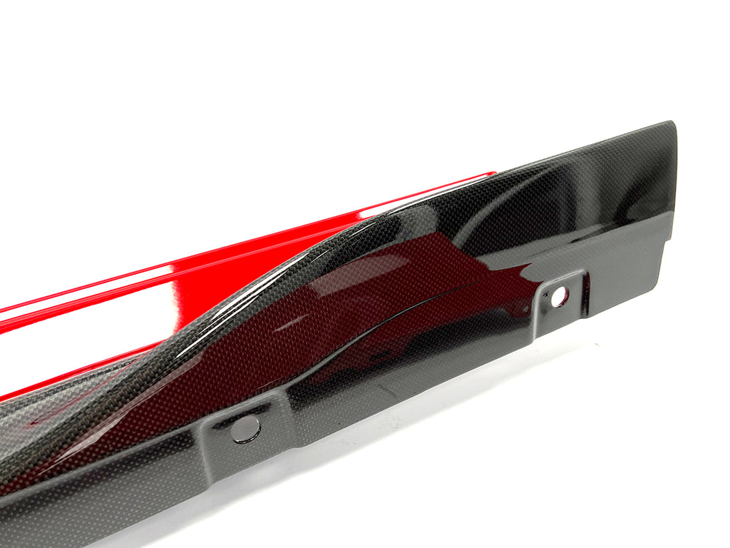 FERRARI F8 AERO CARBON SIDE SKIRTS SET (PAIR) - ROSSO CORSA