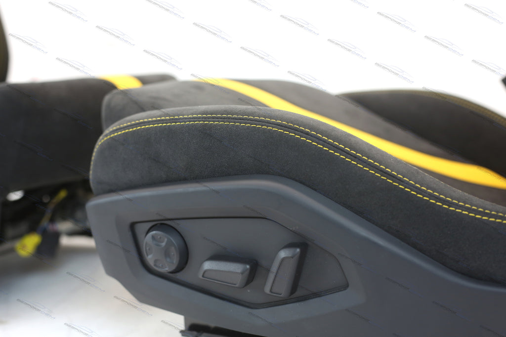 LAMBORGHINI HURACAN PERFORMANTE COMFORT SEATS IN BLACK-YELLOW