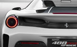 FERRARI 488 PISTA CARBON FIBRE REAR BUMPER SIDE VENTS