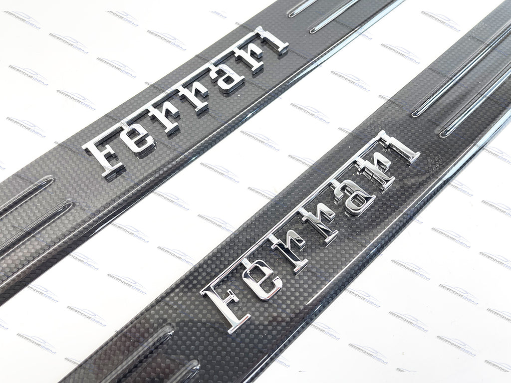 FERRARI 488/ F8 CARBON ENTRANCE SILLS KICK PLATES - PAIR 86538200 86538300