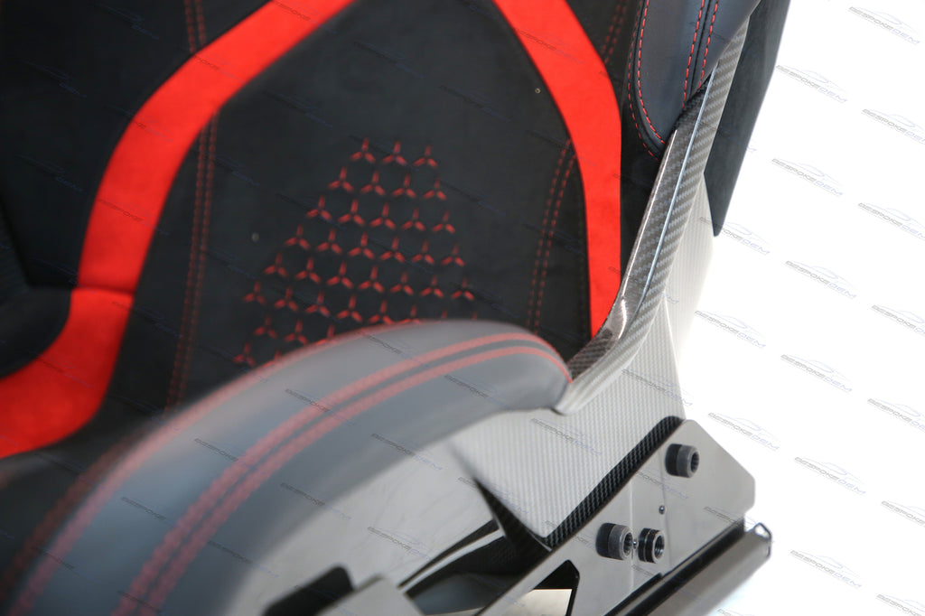 LAMBORGHINI HURACAN PERFORMANTE CARBON FIBRE BUCKET SEATS IN BLACK-RED