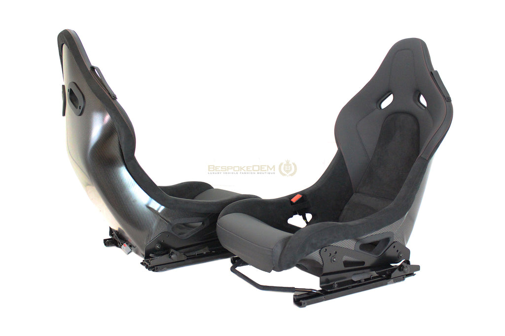 MCLAREN P1 CARBON RACING SEATS BLACK/ RED STITCHING